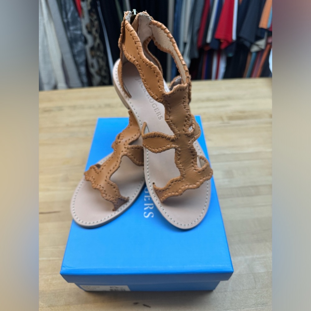 Jack Rogers - Jackie Gladiator Size 7.5 Color-26L Caram Style No. 111201SA08